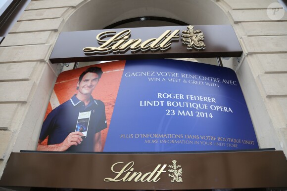 Inauguration de la nouvelle boutique Lindt située à proximité de l'Opéra Garnier, à Paris le 23 mai 2014