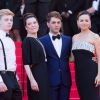Antoine Olivier Pilon, Anne Dorval, Xavier Dolan et Suzanne Clément  pour la cérémonie de clôture du 67e Festival du film de Cannes le 24 mai 2014.
