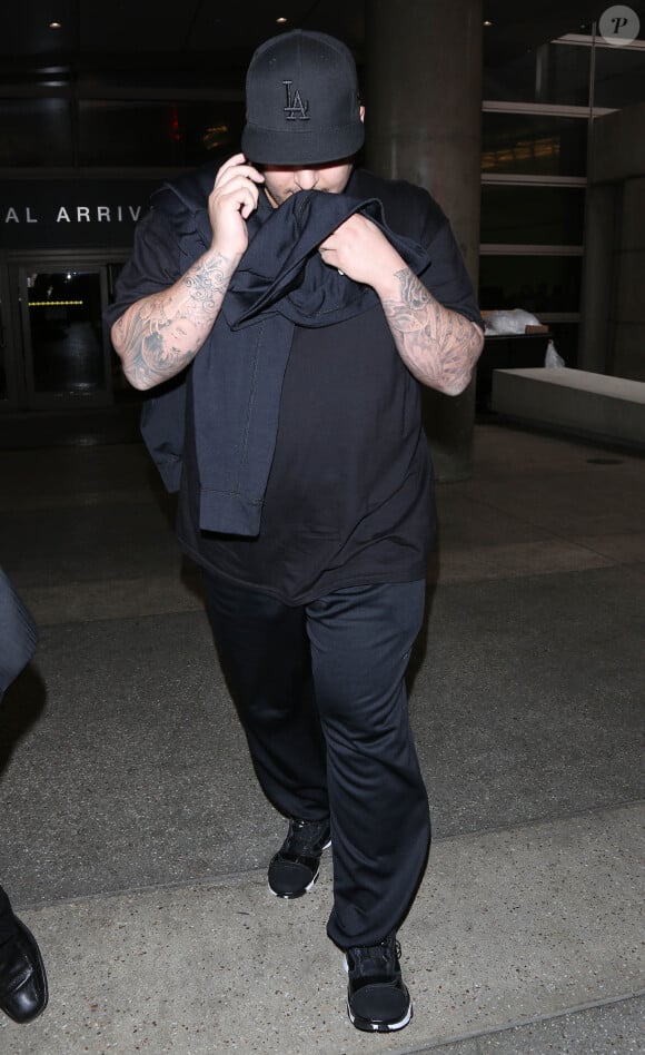 Rob Kardashian à l'aéroport de LAX à Los Angeles, le 24 mai 2014.