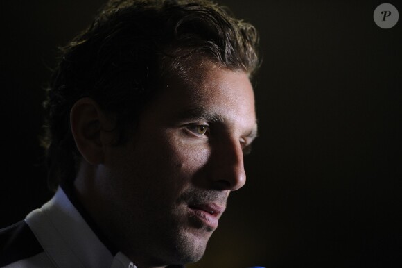 Julien Benneteau, lors du triage au sort de la Coupe Davis face à l'Allemagne, le 3 avril 2014 à Nancy