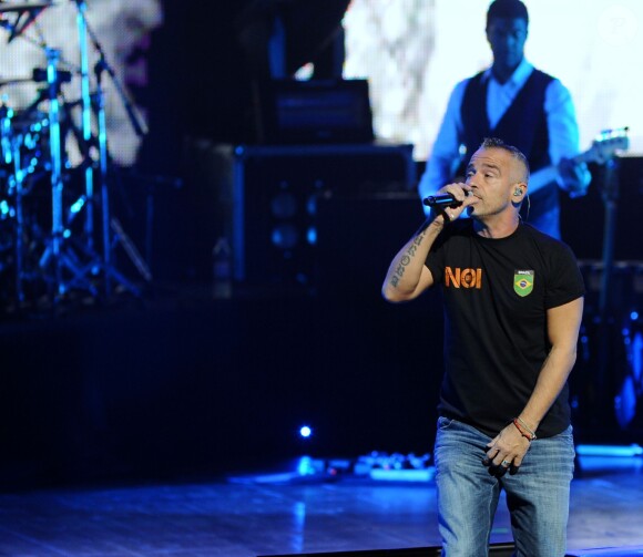 Eros Ramazzotti en concert à Sao Paulo, le 27 octobre 2013.