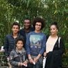 Marcel Desailly et ses enfants à Roland-Garros à Paris, le 28 mai 2014.