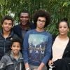 Marcel Desailly et ses enfants à Roland-Garros à Paris, le 28 mai 2014. 