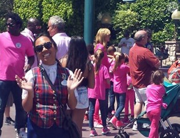 Heidi Klum et Seal, emmènent leurs enfants Henry, Johan, Leni et Lou à Disneyland à Anaheim, le 29 mai 2014.