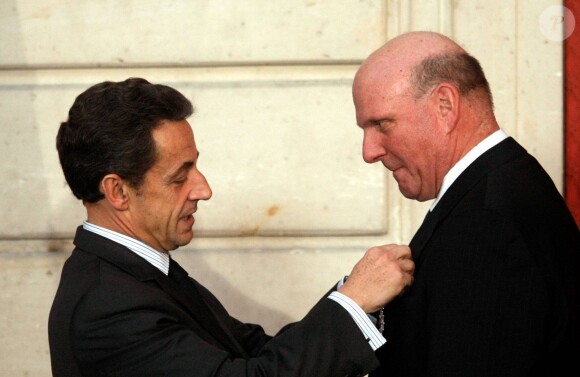 Steve Ballmer et Nicolas Sarkozy au Palais de l'Elysée à Paris, le 16 février 2011