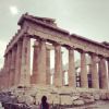 Malika Ménard profite de quelques jours en Grèce et plus précisément à Athènes. Mai 2014.
