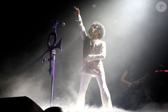 Prince en concert à Paris, le 1er juin 2014.