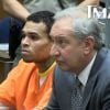 Chris Brown et son avocat Mark Geragos au tribunal, à Los Angeles. Mai 2014.