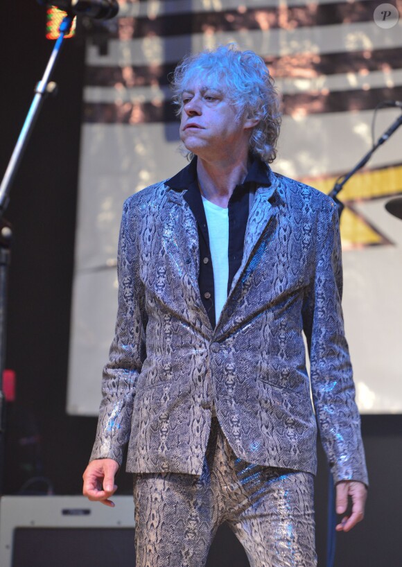 Bob Geldof sur la scène du Wychwood Festival 2014 dans le cadre de la Cheltenham Racecourse (Gloucestershire), le 1er juin 2014.