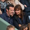 Jean-Luc Reichmann et sa compagne Nathalie aux Internationaux de France de tennis de Roland Garros à Paris le 1er juin 2014.01/06/2014 - Paris