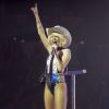 Miley Cyrus en concert lors de sa tournée "Bangerz" au Rogers Arena à Vancouver, Canada, le 14 février 2014.