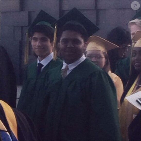 Christopher Wallace Jr. lors de sa remise de diplôme au lycée catholique de Santa Monica. Photo postée le 30 mai 2014.