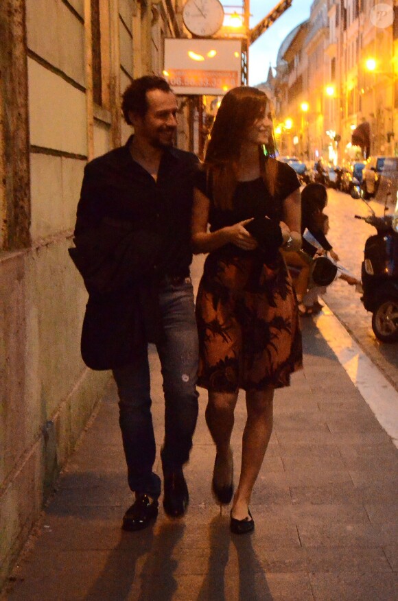 Stefano Accorsi et sa compagne Bianca Vitali ont assisté à une présentation du livre "Splendore" de Margaret Mazzantini à Rome, le 27 mai 2014.