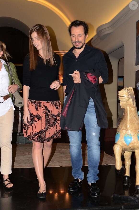 Stefano Accorsi et sa compagne Bianca Vitali lors d'une présentation du livre "Splendore" de Margaret Mazzantini à Rome, le 27 mai 2014