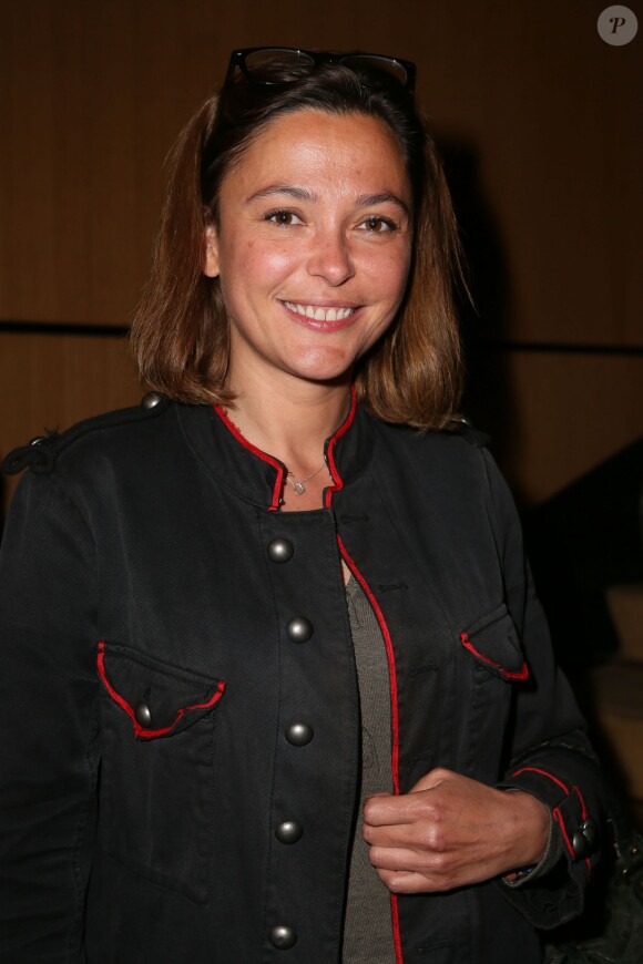 Sandrine Quétier assiste à la première représentation de la pièce de théâtre Merci quand même" au théâtre La Grande Comédie à Paris, le 2 juin 2014.