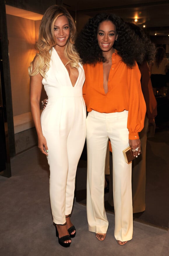 Beyoncé et sa soeur Solange Knowles, réconciliées à la soirée Chime for Change de Gucci le 3 juin 2014