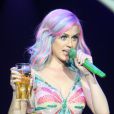  Katy Perry a d&eacute;marr&eacute; sa tourn&eacute;e "Prismatic Tour" en donnant son premier concert &agrave; Belfast. Le 7 mai 2014. 