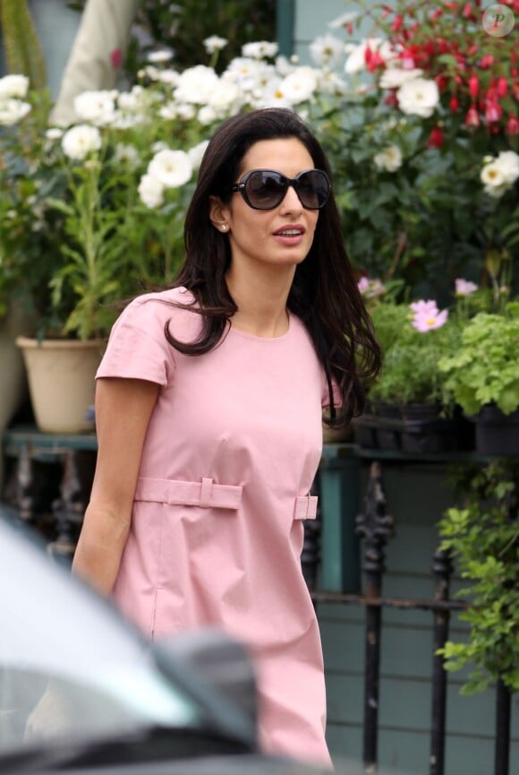 Amal Alamuddin, la fiancée de George Clooney, à Londres le 20 mai 2014,