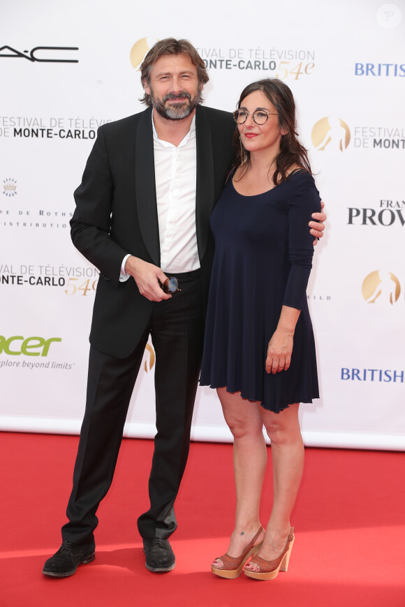 Bernard Yerlès et sa femme Laetitia Reva - Cérémonie d'ouverture du 54ème Festival de Télévision de Monte Carlo le 7 Juin 2014 
