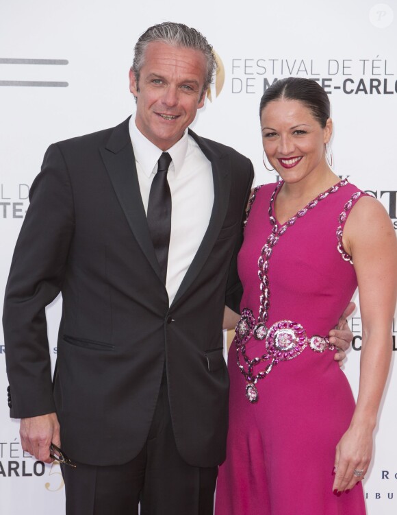David Brécourt et sa petite amie - Cérémonie d'ouverture du 54ème Festival de Télévision de Monte Carlo le 7 Juin 2014