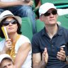Gilles Bouleau et sa femme à la finale homme des Internationaux de France de tennis de Roland Garros à Paris le 8 juin 2014.