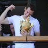Andy Murray après sa victoire à Wimbledon, le 7 juillet 2013 à Londres