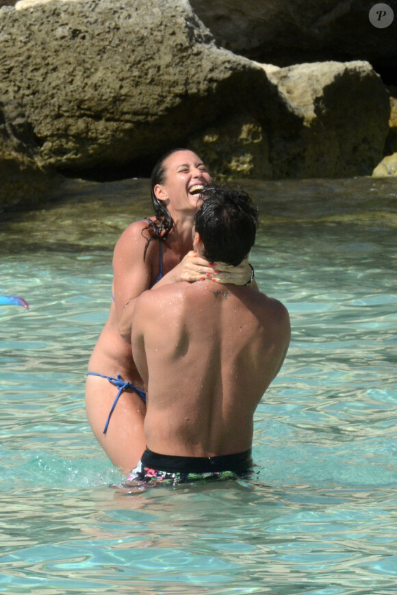 Flavia Pennetta succombe aux charmes et à l'humour de Fabio Fognini, à Ibiza le 9 juin 2014