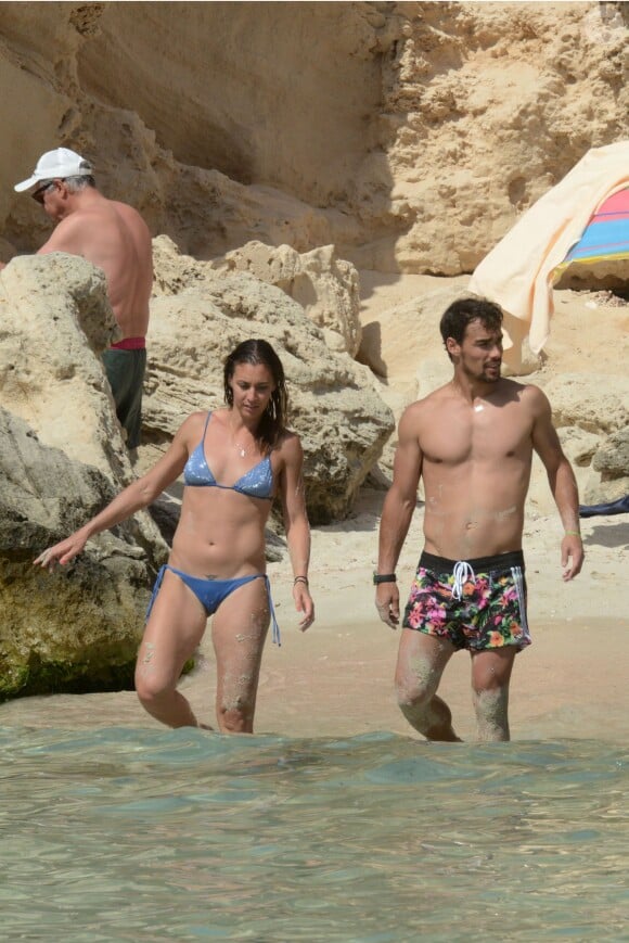 Flavia Pennetta et Fabio Fognini, se détendent après Roland-Garros à Ibiza le 9 juin 2014