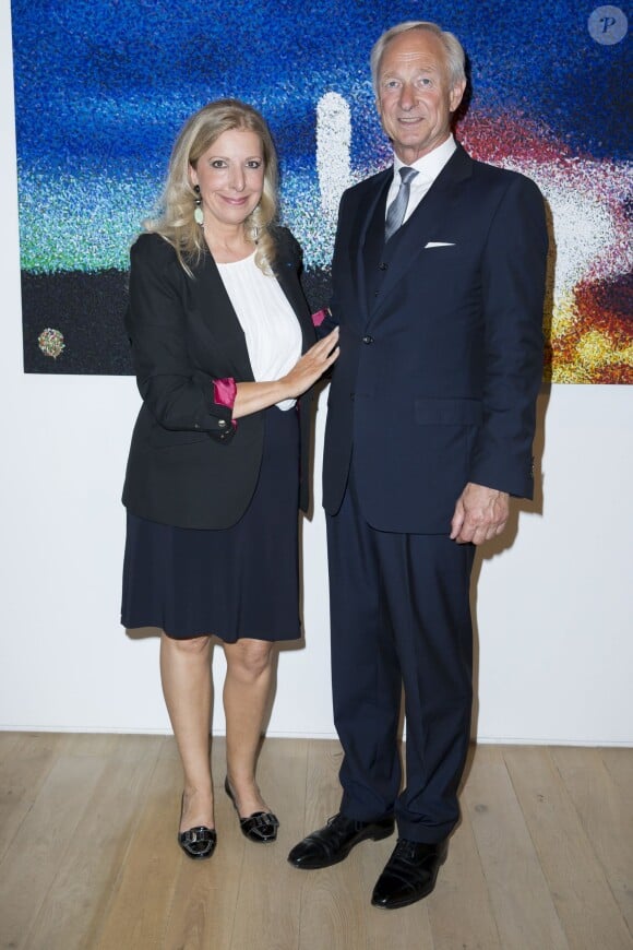 Exclusif - Yoyo Maeght et Lutz Bethge au 23ème Prix Montblanc de la Culture 2014 en France à la Fondation Rosenblum à Paris le 11 juin 2014.