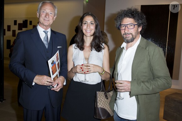 Exclusif - Lutz Bethge, Radu Mihaileanu et Marisa au 23ème Prix Montblanc de la Culture 2014 en France à la Fondation Rosenblum à Paris le 11 juin 2014.