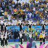 La cérémonie d'ouverture de la Coupe du monde 2014 s'est déroulée à Sao Paulo au Brésil, le 12 juin 2014.