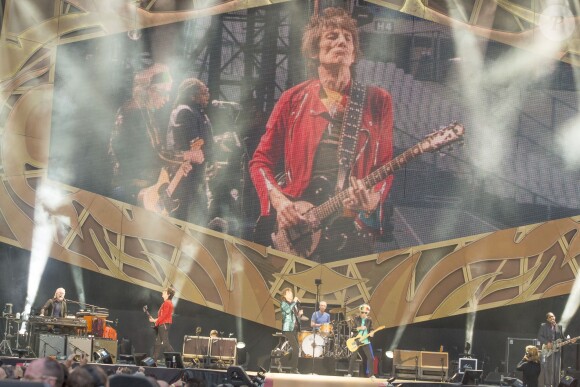Ambiance lors du concert des Rolling Stones au Stade de France à Paris, le 13 juin 2014.