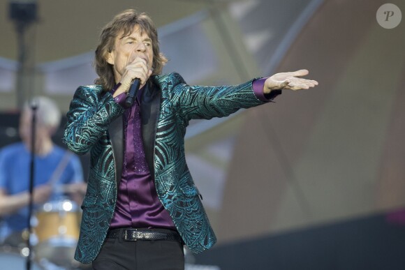 Mick Jagger au concert des Rolling Stones au Stade de France à Paris, le 13 juin 2014.