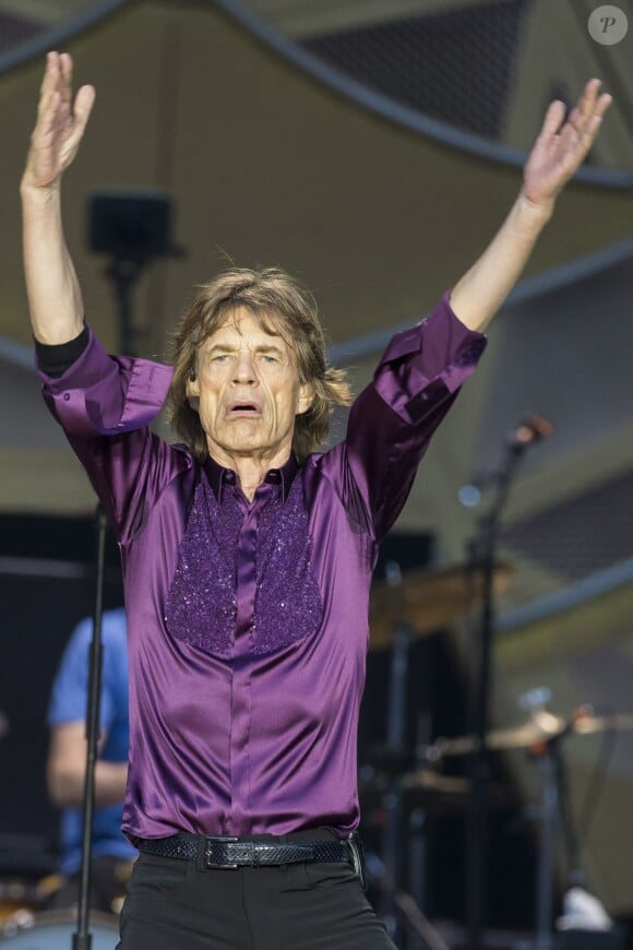Mick Jagger au concert des Rolling Stones au Stade de France à Paris, le 13 juin 2014.