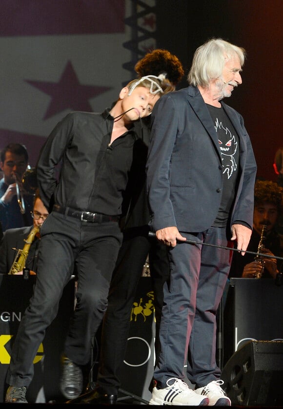 Alex Lutz et Pierre Richard - Pierre Richard fête ses 80 ans à l'Olympia, le 13 juin 2014.