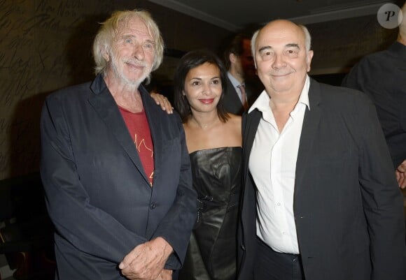 Pierre Richard, Gérard Jugnot et sa compagne Saïda Jawad - Pierre Richard fête ses 80 ans à l'Olympia à Paris, le 13 juin 2014.