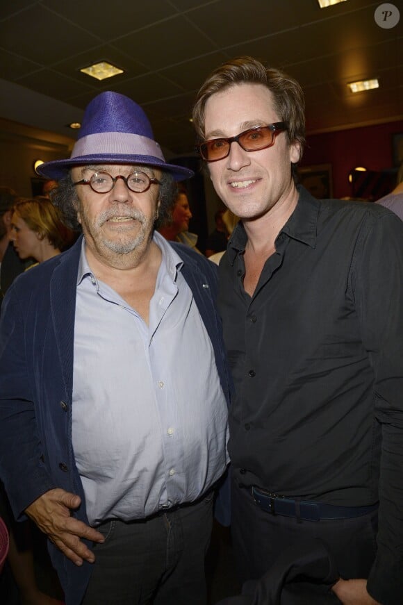 Jean-Michel Ribes et Thomas Dutronc - Pierre Richard fête ses 80 ans à l'Olympia à Paris, le 13 juin 2014.