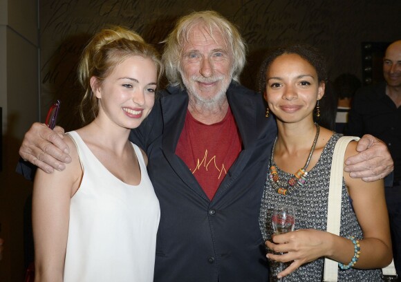 Pierre Richard et ses petites-filles Lucille et Mae - Pierre Richard fête ses 80 ans à l'Olympia à Paris, le 13 juin 2014.