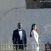 Exclusif - Kim Kardashian et Kanye West lors de leur mariage au Fort Belvedere à Florence en Italie, le 24 mai 2014. 