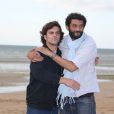  Pio Marma&iuml; et Ramzy B&eacute;dia sur la plage lors du Festival du film romantique de Cabourg, le 14 juin 2014. 