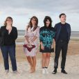 Dorothée Sebbagh, Géraldine Nakache et le groupe Lilly Wood and the Prick sur la plage lors du Festival du film romantique de Cabourg, le 14 juin 2014. 