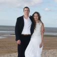  Bastien Bouillon et Ana Girardot sur la plage lors du Festival du film romantique de Cabourg, le 14 juin 2014. 
