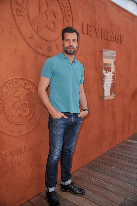 Laurent Lafitte au village des Internationaux de France de tennis de Roland Garros à Paris, le 6 juin 2014.