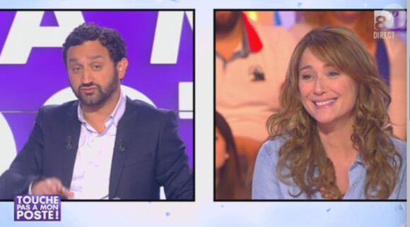 Daniela Lumbroso dévoile sa métamorphose capillaire, Cyril Hanouna sous le charme, dans l'émission Touche pas à mon poste, sur D8, le lundi 17 juin 2014