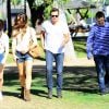 Exclusif - Kate Beckinsale, son mari Len Wiseman, sa fille Lily Mo Sheen et son ex-compagnon et père de son enfant, Michael Sheen, ont profité du beau temps dans un parc pour la fête des pères à Brentwood, le 15 juin 2014.