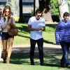Exclusif - Kate Beckinsale, son mari Len Wiseman, sa fille Lily Mo Sheen et son ex-compagnon et père de son enfant, Michael Sheen, ont profité du beau temps dans un parc pour la fête des pères à Brentwood, le 15 juin 2014.