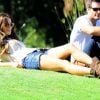 Exclusif - Kate Beckinsale, son mari Len Wiseman, sa fille Lily Sheen et son ex-compagnon et père de son enfant, Michael Sheen, ont profité du beau temps dans un parc pour la fête des pères à Brentwood, le 15 juin 2014.
