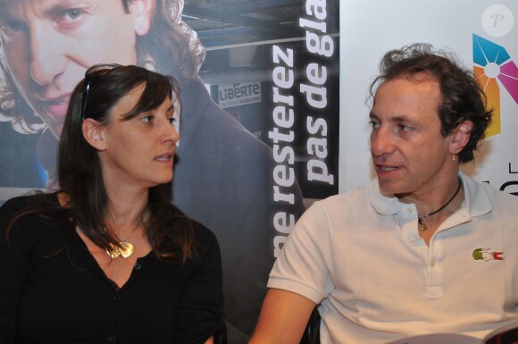 Philippe Candeloro et son épouse Olivia ont travaillé ensemble pour imaginer leur nouveau spectacle, Une nuit magique au pays des jouets à Narbonne, le 16 juin 2014