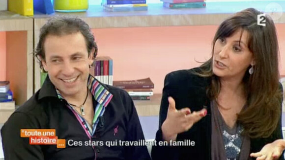 Philippe Candeloro et sa femme Olivia dans "Toute une histoire" sur France 2, le 18 juin 2014.
