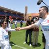 Jamel Debbouze et Adil Rami - Un "Charity Game du Marrakech du Rire 2014", match de foot caritatif, a été organisé, permettant de reverser 300 000 dirhams (27 000 euros) aux associations "Al Karam" et "L'Heure Joyeuse" le 15 juin 2014.